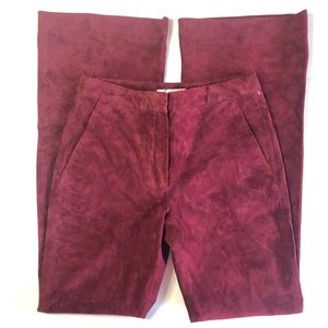 MNG by Mango Genuine Leather Flare Pants NWT Sz 6